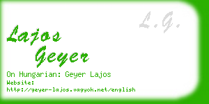lajos geyer business card